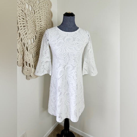 Lilly Pulitzer Dresses & Skirts - Lilly Pulitzer Ophelia White Lace Swing Dress Size XXS